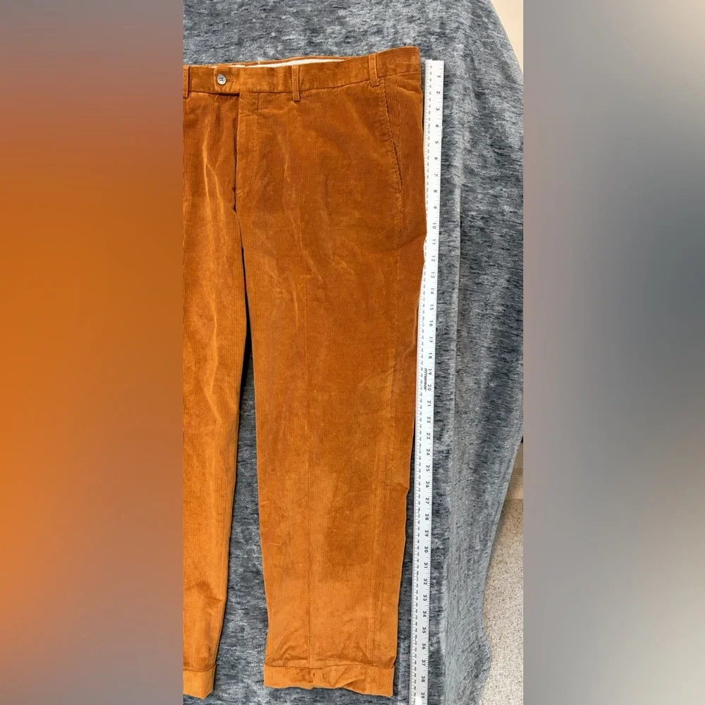 HILTLMen's Burnt Orange Corduroy‎ Pants